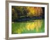 Fishing on Lake Sylvanstein, Germany with Fall Colors-Sheila Haddad-Framed Photographic Print