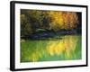 Fishing on Lake Sylvanstein, Germany with Fall Colors-Sheila Haddad-Framed Photographic Print