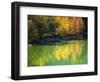 Fishing on Lake Sylvanstein, Germany with Fall Colors-Sheila Haddad-Framed Photographic Print