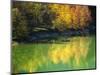 Fishing on Lake Sylvanstein, Germany with Fall Colors-Sheila Haddad-Mounted Photographic Print