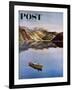 "Fishing on Mountain Lake" Saturday Evening Post Cover, July 16, 1955-John Clymer-Framed Giclee Print