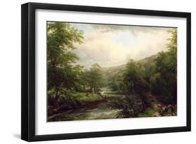 Fishing on the Dee, 1861-Thomas Baker-Framed Giclee Print