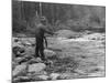 Fishing on the Elwha, Olympic Peninsula, Undated-Asahel Curtis-Mounted Giclee Print