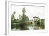 Fishing on the Lake-Charles Leslie-Framed Giclee Print