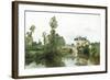 Fishing on the Lake-Charles Leslie-Framed Giclee Print