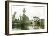 Fishing on the Lake-Charles Leslie-Framed Giclee Print