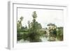 Fishing on the Lake-Charles Leslie-Framed Giclee Print