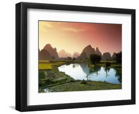 Fishing on the Li River-null-Framed Photographic Print