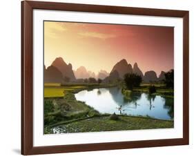 Fishing on the Li River-null-Framed Photographic Print