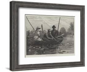 Fishing on the Norfolk Broads-Charles Joseph Staniland-Framed Giclee Print