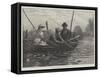 Fishing on the Norfolk Broads-Charles Joseph Staniland-Framed Stretched Canvas