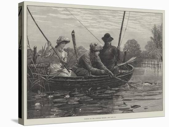 Fishing on the Norfolk Broads-Charles Joseph Staniland-Stretched Canvas