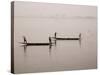 Fishing on the River Niger, Niger Inland Delta, Segou Region, Mali, West Africa, Africa-Gavin Hellier-Stretched Canvas