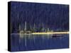 Fishing on Waterfowl Lake, Banff National Park, Canada-Janis Miglavs-Stretched Canvas