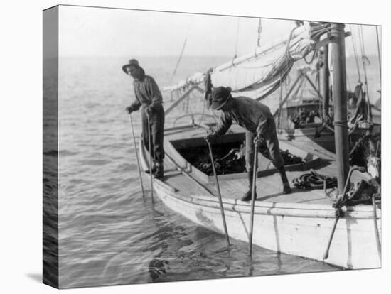 Fishing Oysters in Mobile Bay-Lewis Wickes Hine-Stretched Canvas