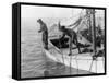 Fishing Oysters in Mobile Bay-Lewis Wickes Hine-Framed Stretched Canvas