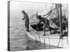 Fishing Oysters in Mobile Bay-Lewis Wickes Hine-Stretched Canvas