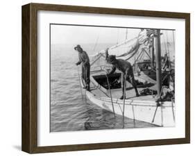 Fishing Oysters in Mobile Bay-Lewis Wickes Hine-Framed Photo