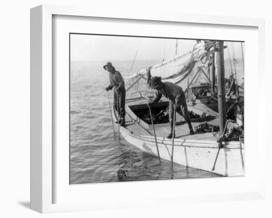 Fishing Oysters in Mobile Bay-Lewis Wickes Hine-Framed Photo