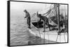 Fishing Oysters in Mobile Bay-Lewis Wickes Hine-Framed Stretched Canvas