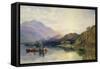 Fishing Party at Loch Achray, with a View of Ben Venue Beyond-Samuel Bough-Framed Stretched Canvas