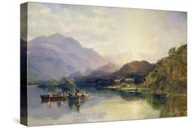 Fishing Party at Loch Achray, with a View of Ben Venue Beyond-Samuel Bough-Stretched Canvas