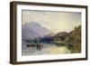 Fishing Party at Loch Achray, with a View of Ben Venue Beyond-Samuel Bough-Framed Giclee Print