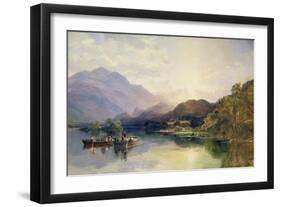 Fishing Party at Loch Achray, with a View of Ben Venue Beyond-Samuel Bough-Framed Giclee Print