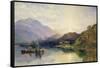 Fishing Party at Loch Achray, with a View of Ben Venue Beyond-Samuel Bough-Framed Stretched Canvas