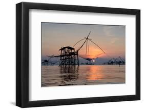 Fishing Patthalung Thailand-null-Framed Art Print