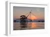 Fishing Patthalung Thailand-null-Framed Art Print