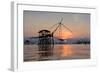 Fishing Patthalung Thailand-null-Framed Art Print