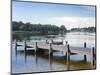 Fishing Pier and Boat Launch in Bayview Park on Bayou Texar in Pensacola, Florida in Blue Early Mor-forestpath-Mounted Photographic Print