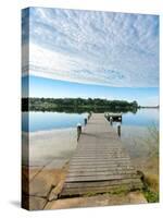 Fishing Pier and Boat Launch in Bayview Park on Bayou Texar in Pensacola, Florida in Early Morning-forestpath-Stretched Canvas