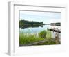 Fishing Pier and Boat Launch in Bayview Park on Bayou Texar in Pensacola, Florida in Early Morning-forestpath-Framed Photographic Print