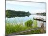 Fishing Pier and Boat Launch in Bayview Park on Bayou Texar in Pensacola, Florida in Early Morning-forestpath-Mounted Photographic Print