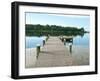 Fishing Pier and Boat Launch in Bayview Park on Bayou Texar in Pensacola, Florida in Early Morning-forestpath-Framed Photographic Print