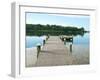 Fishing Pier and Boat Launch in Bayview Park on Bayou Texar in Pensacola, Florida in Early Morning-forestpath-Framed Photographic Print