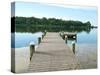 Fishing Pier and Boat Launch in Bayview Park on Bayou Texar in Pensacola, Florida in Early Morning-forestpath-Stretched Canvas