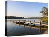 Fishing Pier and Boat Launch in Bayview Park on Bayou Texar in Pensacola, Florida in Early Morning-forestpath-Stretched Canvas