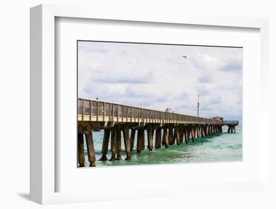 Fishing Pier at Pompano Beach, Broward County, Florida, USA-null-Framed Photographic Print