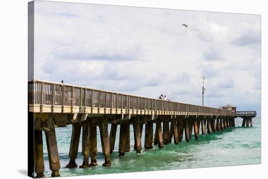 Fishing Pier at Pompano Beach, Broward County, Florida, USA-null-Stretched Canvas