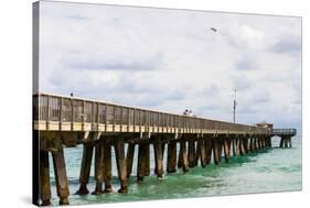 Fishing Pier at Pompano Beach, Broward County, Florida, USA-null-Stretched Canvas