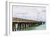Fishing Pier at Pompano Beach, Broward County, Florida, USA-null-Framed Photographic Print