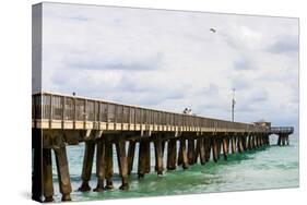 Fishing Pier at Pompano Beach, Broward County, Florida, USA-null-Stretched Canvas