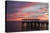 Fishing Pier at Sunset, Jekyll Island, Georgia, USA-Joanne Wells-Stretched Canvas