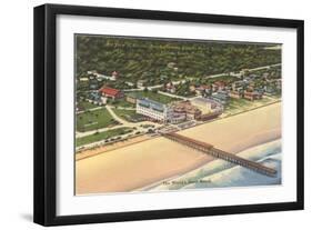 Fishing Pier, Atlantic Beach-null-Framed Art Print