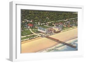 Fishing Pier, Atlantic Beach-null-Framed Art Print