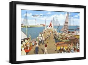 Fishing Pier, Atlantic City, New Jersey-null-Framed Art Print