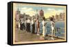 Fishing Pier, Atlantic City, New Jersey-null-Framed Stretched Canvas